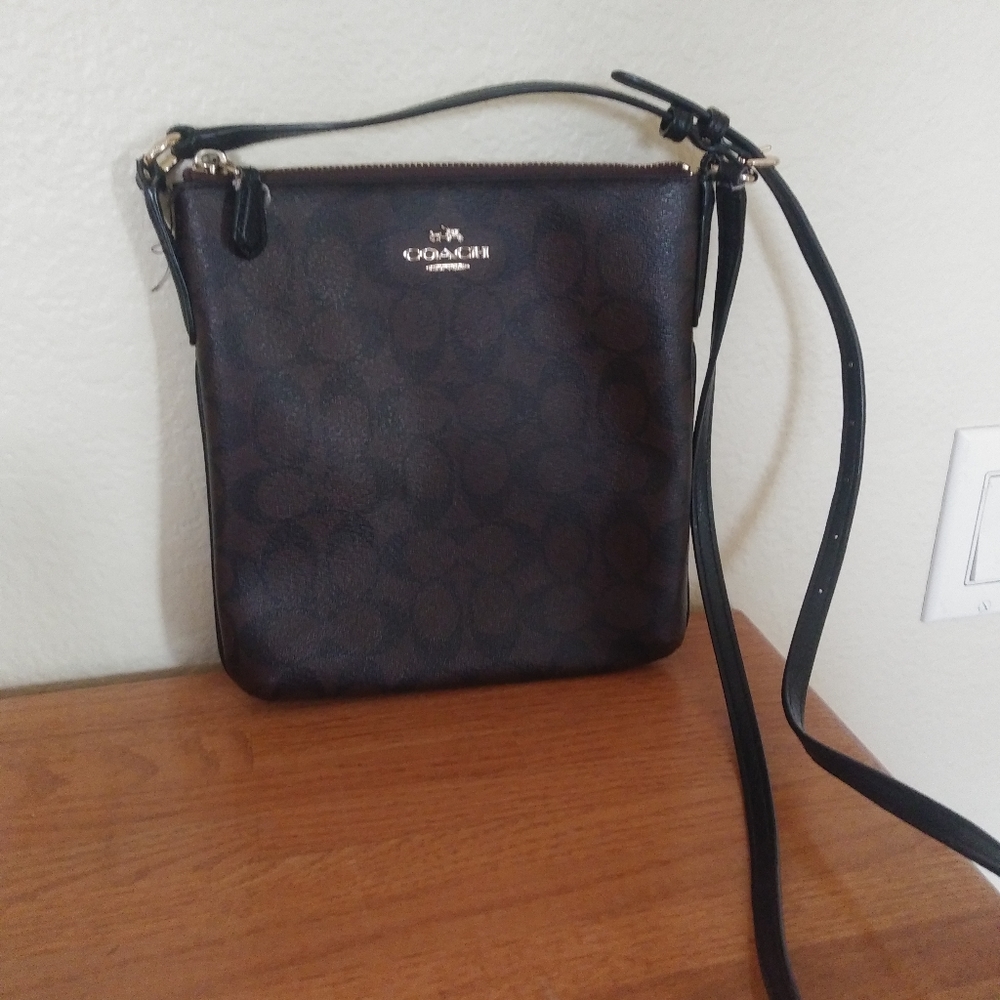 Coach Signature Brown Crossbody